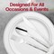 Smarty Had A Party Shiny Metallic Silver Hammered Plastic Cutlery Set - Spoons, Forks and Knives (1000 Guests), 3000PK 2649CS-CASE - alternate 2