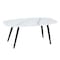 Homeroots 43" White and Black Faux Marble And Steel Coffee Table 568251 - alternate 2