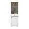 Homeroots 17" White And Natural Wood Freestanding Single Door Bathroom Vanity 543598 - alternate 3
