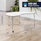 Flash Furniture Commercial Adjustable Height Kidney Activity Table with Locking Casters-White XU-A4872-KIDNY-WHT-T-A-CAS-GG - alternate 2