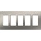 Lutron Designer Wall Plates, Number of Gangs: 5 Stainless Steel, Satin Finish, Stainless Steel CW-5-SS - alternate 1