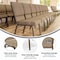Flash Furniture Hercules Church Chair, 19-1/4 in W 25" L 33-1/4" H, Fabric Seat FD-CH02185-CV-BGE1-GG - alternate 2