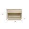 Homeroots 24" Natural Solid Wood Ribbed Texture One Drawer Nightstand 569603 - alternate 2