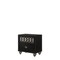 Homeroots 26" X 16" X 26" Copper Shimmery And Black Rubber Wood Nightstand 318750 - alternate 1