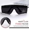 Bison Life Boxer Black Temples, Safety Glasses, Anti-Fog & Anti-Scratch, Black Lens ZH-BXSG-BKLBKT-MS16 - alternate 2