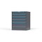 Strong Hold 5 drawer cabinet - (3x 4ft, 1x 5ft, 1x 8ft) - Blue accents - Keyed Different S3036-PPDAS-0501FS - alternate 2