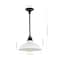 Jonathan Y Jasper 12.25" 1-Light Farmhouse Industrial Indoor/Outdoor Iron LED Pendant, White JYL7611A - alternate 4
