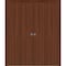 Sartodoors Sliding Closet Double Bi-fold Doors 72 x 96 inches, BASIC 3001 Walnut Franko, Sturdy Tracks Moldin BASIC3001DBF-GOFR-72x96 (4* 18x96) - alternate 1