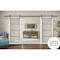 Sartodoors Sturdy Double Barn Door with Clear Glass, Lucia 2466 White Silk and Aluminum Strips, 13FT Rail Han LUCIA2466DB-WS-36 x 96 - alternate 2