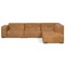 Homeroots 116" Sienna Leather Sofa With Ottoman With Brown Legs 641076 - alternate 2