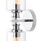 Jonathan Y Jules Edison 16.5" Cylinder 2-Light Iron/Seeded Glass Farmhouse Contemporary LED Wall Sconce, Chrome JYL7577D - alternate 3