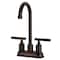 Kingston Brass Double-Handle 4" Centerset Bar Faucet, Oil Rubbed Bronze KB8495CML - alternate 1