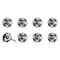 Homeroots 1.5" X 1.5" X 1.5" White Silver And Gray Knobs, 8PK 321651 - alternate 2