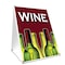 Signmission Wine, 36 Inch x 24 Inch A-frame Yard Sign, Plastic Sign SBC-2436-Wine - alternate 1