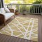Homeroots 8' X 10' Gold And Ivory Geometric Washable Indoor Outdoor Area Rug 600453 - alternate 2