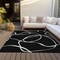 Homeroots 8' X 10' Black And Ivory Abstract Washable Indoor Outdoor Area Rug 597460 - alternate 3