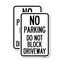 Signmission No Parking Do Not Block Driveway, 18'' X 24'' 2 Signs, Heavy Gauge Aluminum, 2PK A-1824-2PACK-23627 - alternate 1