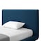 Homeroots Denim Blue Solid Wood Full Upholstered Linen Bed 544940 - alternate 2