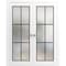 Sartodoors Solid French Double Doors Frosted Glass Planum 2122 White 60x80 (2* 30x80) Solid Core PLANUM2122DD-WS-60 x 80 (2* 30x80)-Butterfly - alternate 1