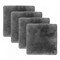 Homeroots Set Of Four 17" X 17" Charcoal Grey Medical Sheepskin Chair Pads 480446 - alternate 1