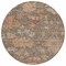 Homeroots 8' Brown Tan And Terra Cotta Round Floral Washable Indoor Outdoor Area Rug 604110 - alternate 2