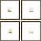 Homeroots Set Of Four Petite Placid Gold Framed Print Wall Art, 4PK 416363 - alternate 2