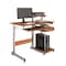 Homeroots 38" Oak Wood and Stainless Steel Computer Desk 723735 - alternate 2