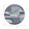 Homeroots 8' Gray Blue And Ivory Round Geometric Washable Indoor Outdoor Area Rug 616726 - alternate 2