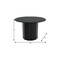 Homeroots 46" Black Solid Wood Pedestal Base Round Top Dining Table 721049 - alternate 2