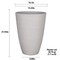L&G 21.9 in. H X 16 in. D Polyresin Speckle Tall Planter White PVC2016SWI - alternate 2