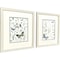 Homeroots Set Of Two Botanical Page Distressed White Framed Wall Art, 2PK 653071 - alternate 1