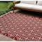 Homeroots 8' X 10' Brick Red And Ivory Geometric Indoor Outdoor Area Rug 573071 - alternate 1