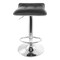 Elama 2 Piece Tufted Faux Leather Adjustable Bar Stool with Low Back in Black with Chrome Base ELM-509A-BLK - alternate 2