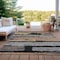 Homeroots 3' X 5' Black Gold And Brown Striped Washable Indoor Outdoor Area Rug 616640 - alternate 2
