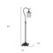 Homeroots 60" Antiqued Bronze Lantern Style Floor Lamp With Glass and Metal Shade 526265 - alternate 1
