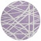 Homeroots 8' Lavender And Ivory Round Geometric Washable Indoor Outdoor Area Rug 600470 - alternate 3
