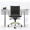 Homeroots Black and Gold Steel and Faux Leather Adjustable Swivel Rolling Conference Office Chair 544963 - alternate 2