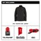 Milwaukee Tool M12 Women's Heated Jacket, Black, Heats 3 to 12 hours, 2 Outside Pockets, L F102B-21L - alternate 2