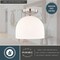 Vaxcel Shelby 9.25-in Satin Nickel Dome Semi-Flush Ceiling Light with Frosted Opal Glass C0353 - alternate 3
