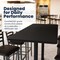 Flash Furniture Commercial Black Laminate Tabletop-Dual Bar Height Crisscross Bases, 72 in x 30 in XU-BLKTB-3072-T2222B-GG - alternate 2