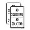Signmission No Soliciting No Solicitar, 18'' X 24'' 2 Signs, Heavy Gauge Aluminum, 2PK A-1824-2PACK-24975 - alternate 1