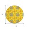Homeroots 8' Yellow And Teal Blue Round Geometric Washable Indoor Outdoor Area Rug 613454 - alternate 2