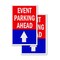 Signmission Event Parking Ahead With Up Arrow, A-Frame & 2 Decals Installed, Heavy-Duty Plastic Frame SBHD-D-2436-EventParkingAheadWithUpArr - alternate 2