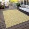 Homeroots 8' X 10' Gold And Ivory Floral Washable Indoor Outdoor Area Rug 581867 - alternate 2