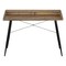 Homeroots 47" Brown and Black Wood and Metal Parsons Computer Desk 489841 - alternate 1