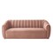 Homeroots 85" Blush Velvet Manufactured Wood Sofa 543934 - alternate 1