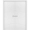 Sartodoors Solid French Double Doors Planum 0990 White 60x84 (2* 30x84) Solid Core Modern Interior PLANUM0990DD-BEM-6084 - alternate 2