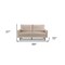 Homeroots 69" Beige Velvet Sofa With Dark Brown Legs 543717 - alternate 3