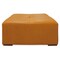 Homeroots 36" Orange Genuine Leather And Solid Wood Square Cocktail Table 569556 - alternate 2