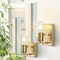 Jonathan Y Mila 5.5" 1-Light Modern Coastal Iron/Glass LED Sconce, Brass Gold, 2PK JYL9914A-SET2 - alternate 2